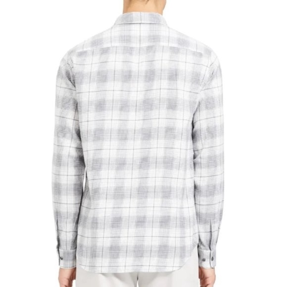 Theory Irving Slim Fit Flannel Button-Up Shirt - Picture 2 of 6